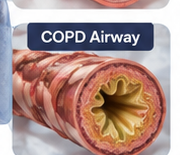 Cross-section of a narrowed COPD airway