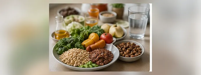 Healthy balanced meal for lung health