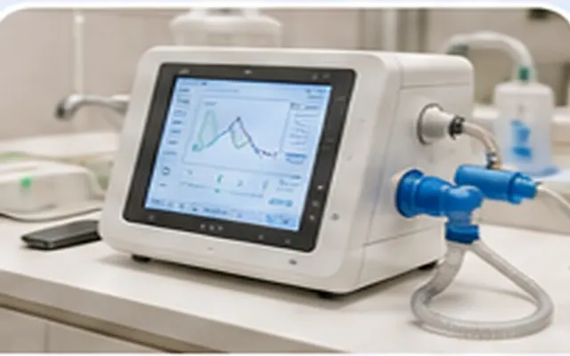 Forced oscillation technique airway resistance testing device