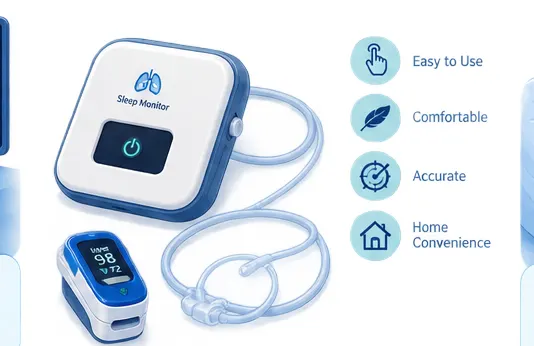 Home sleep apnoea test device