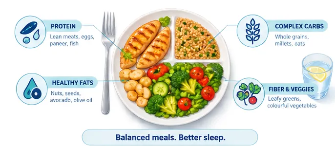 Sleep-friendly balanced plate